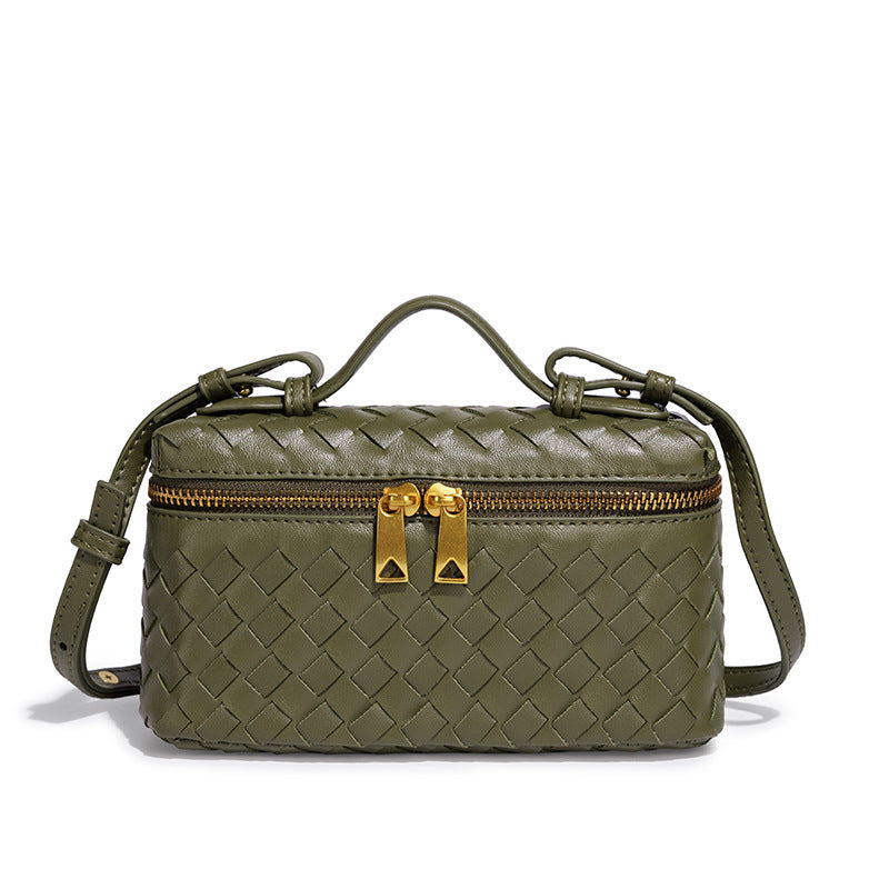 Women's Handmade Woven Fashion Lunch Box Trendy Bags