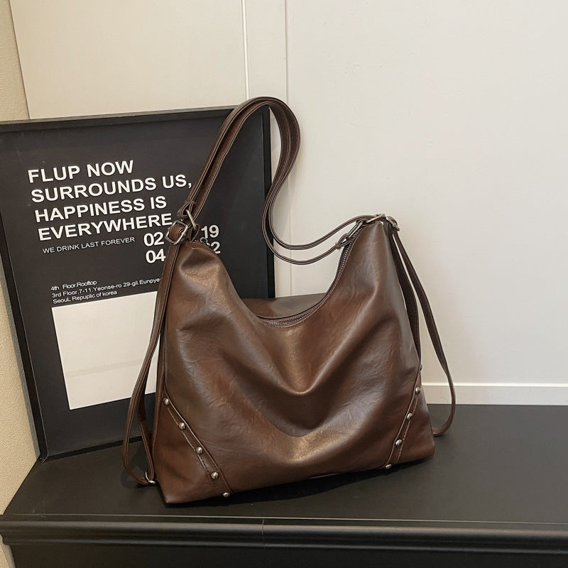 Trendy Women's American Retro Large Capacity Tote Bag