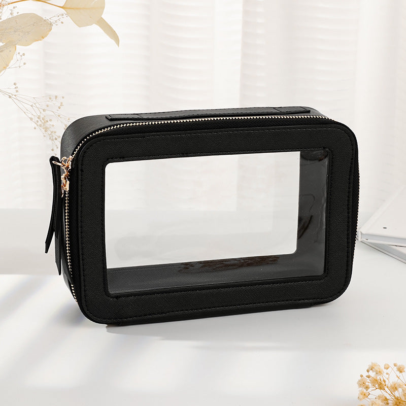 Wet Separation Portable Leather Wash Large Capacity Transparent Bags