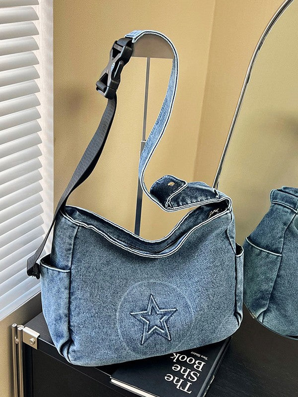Slouchy Women's Fashion Versatile Washed-out Vintage Handbags