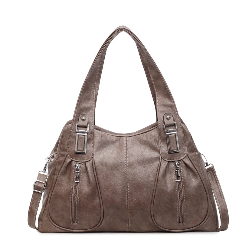 Retro Fashion Rivet Good-looking Large Capacity Portable Underarm Tote Bag