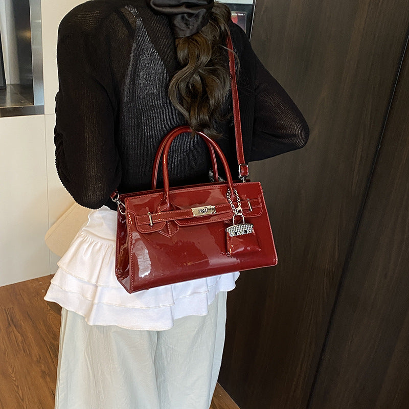 Women's Summer Fashion Lychee Pattern Temperament Mummy Women's Messenger Bag