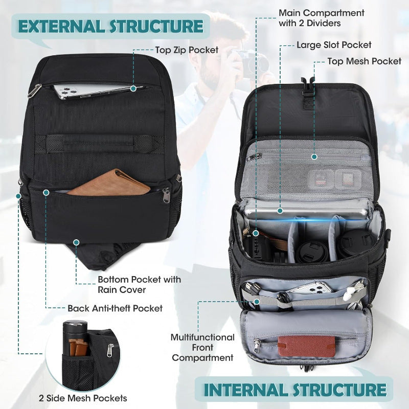 Women's & Men's Storage Fuji Canon Sony Waterproof Photography Pack