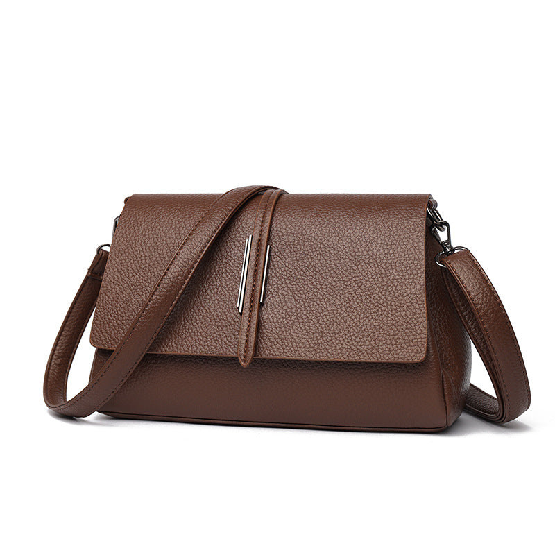 Women's Capacity Soft Leather Versatile Mom Solid Women's Handbag