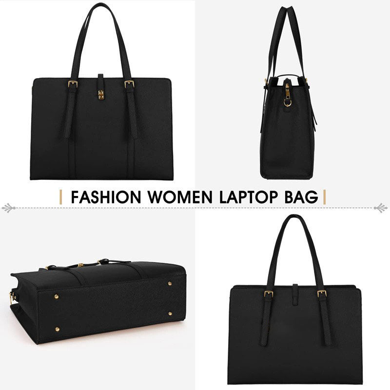 Women's Large Capacity Leather Fashion Durable Commuter Business Backpack