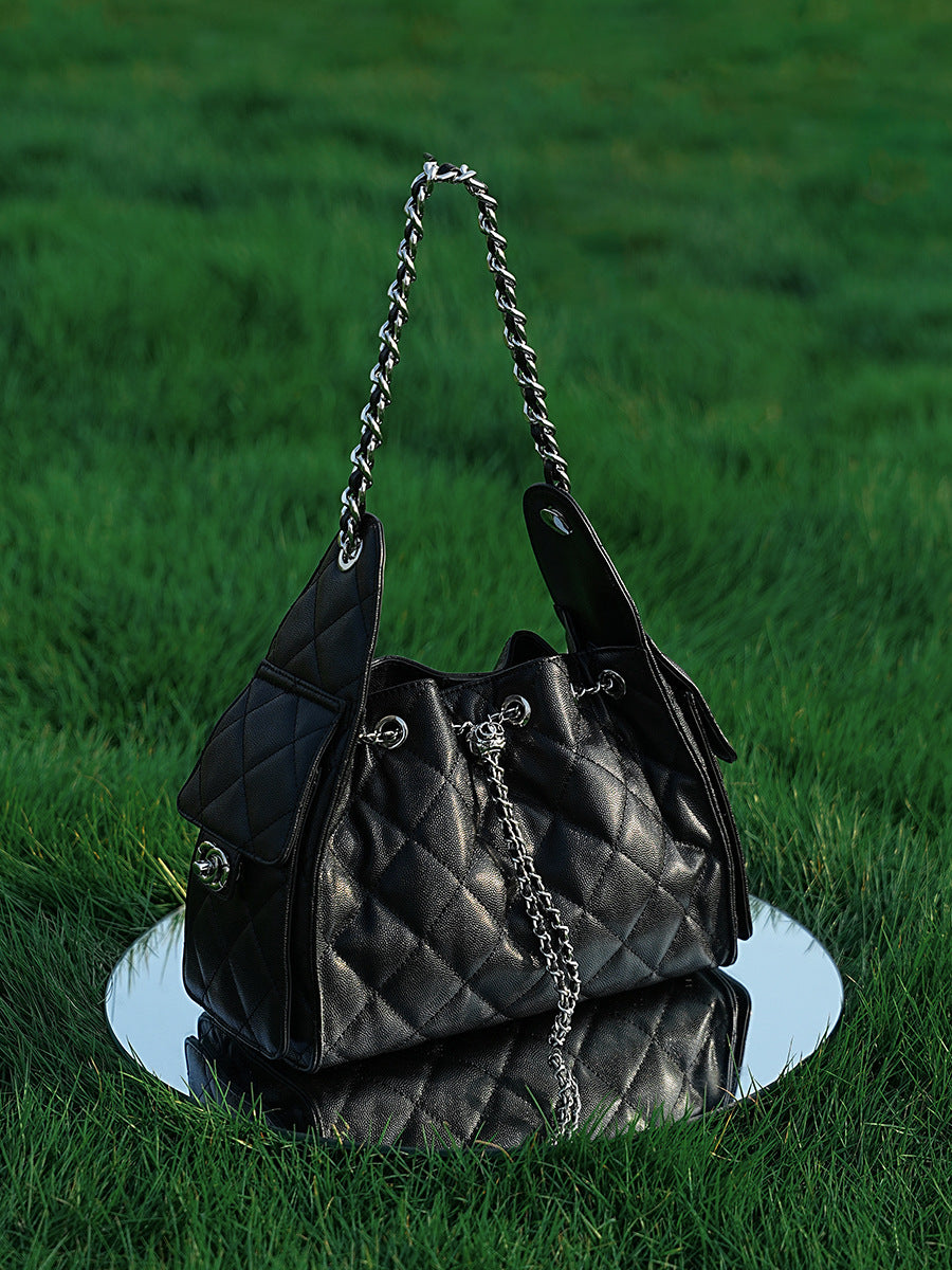 Women's Pattern Large Capacity Hobo Drawstring Chain Women's Messenger Bag