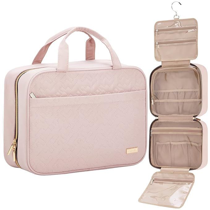 Women's Partition Layered Dry Wet Separation Waterproof Makeup Bag