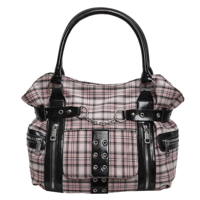 Women's Motorcycle Rivet Large Capacity Portable Class Women's Messenger Bag