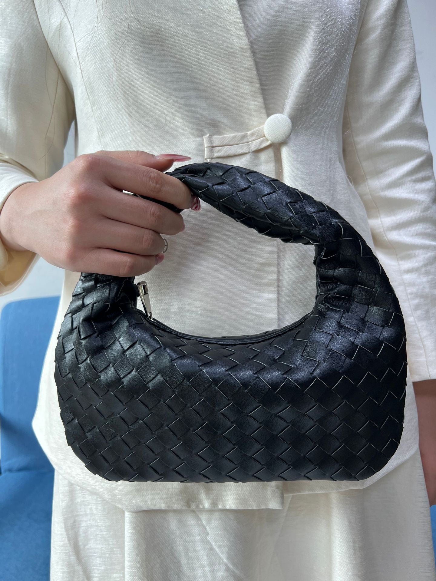 Women's Woven Popular Horn Knotted Portable Underarm Bags