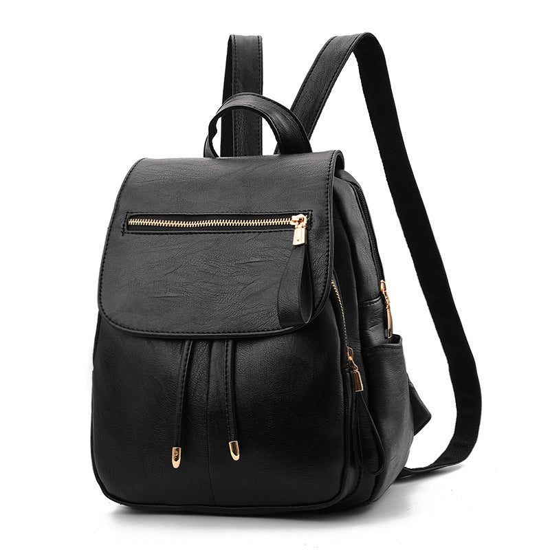 Women's Female Korean Style Soft Leather Women's Backpack