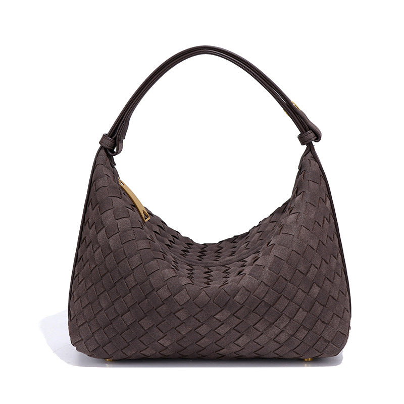 Women's Large Capacity Underarm Design Woven Simple Style Women's Handbag