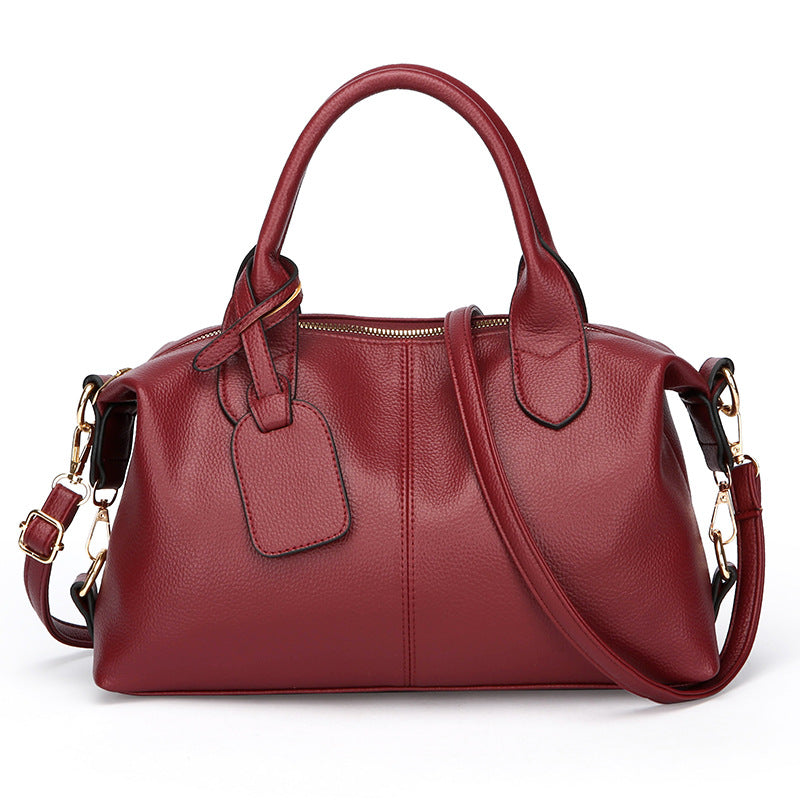 Women's High-grade Elegant Boston Portable Straight Bags