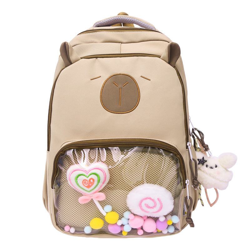 Cartoon Niche Design Two-dimensional Transparent Layer Backpacks