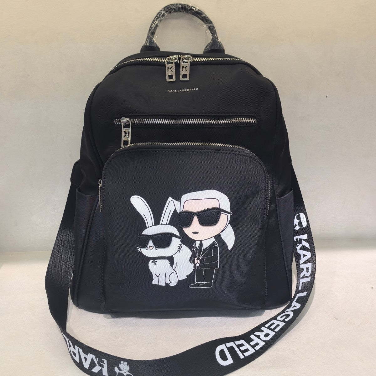 Women's Buddha Texture Cartoon Printed College Style Women's Backpack