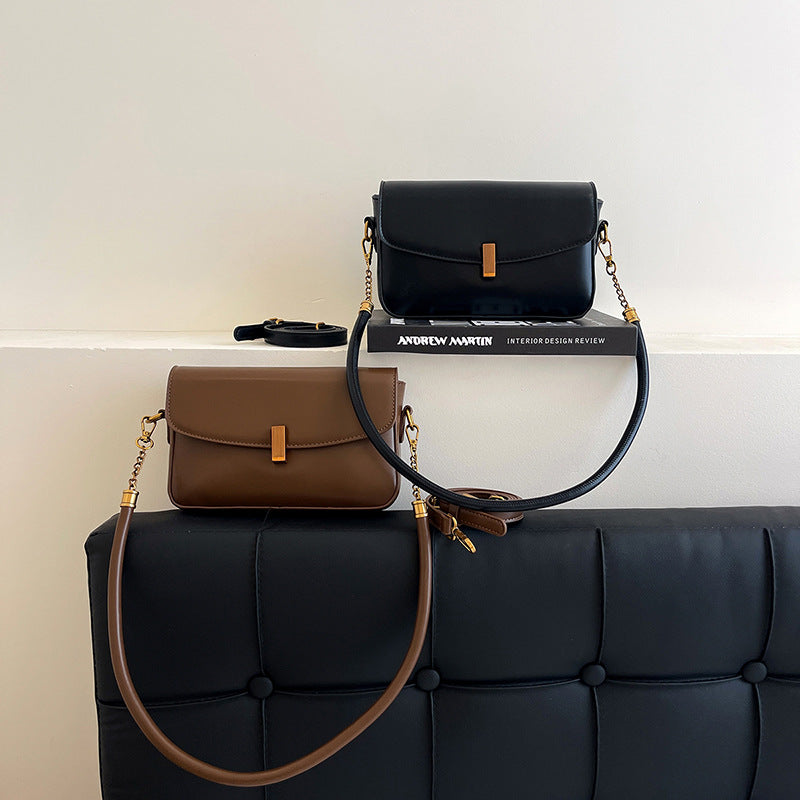 Women's Popular Fashion Retro Textured Underarm Small Square Bags