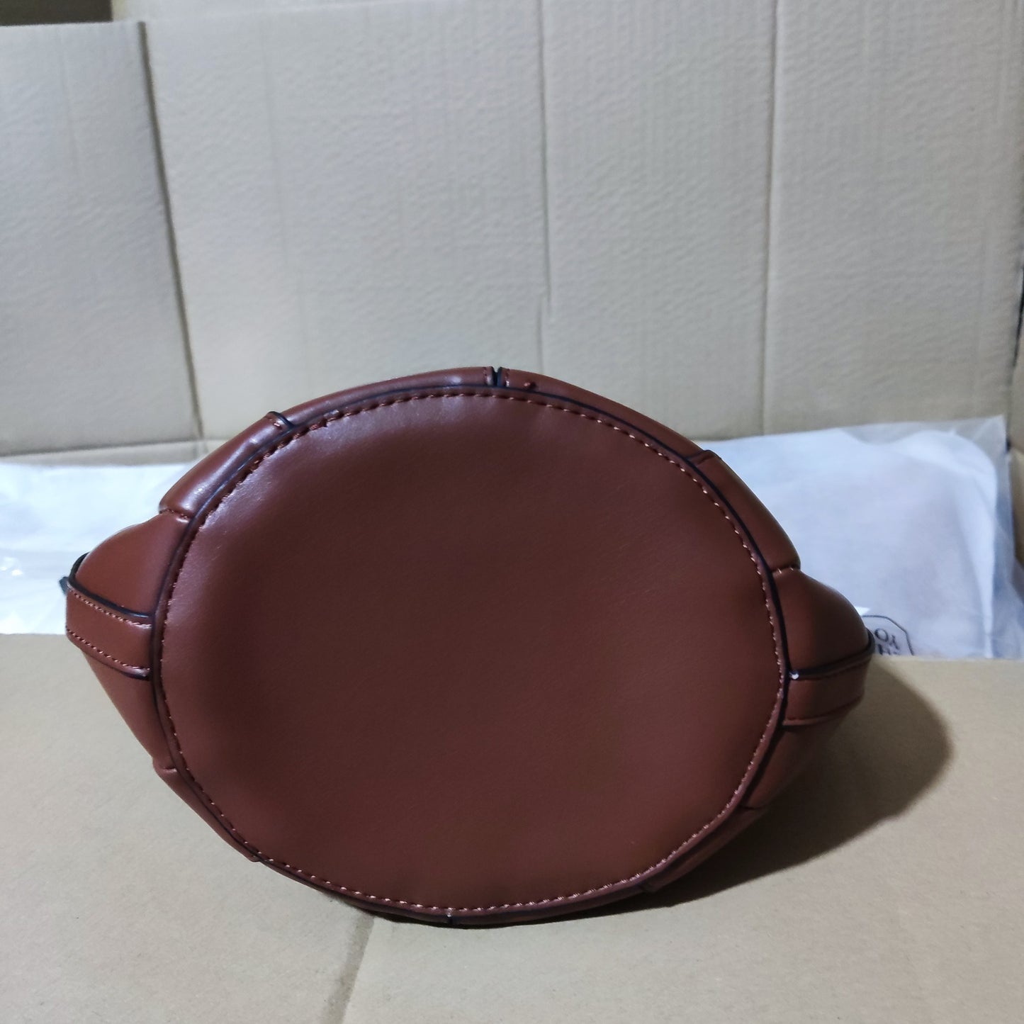 Z Vintage Stitching Round Pumpkin Niche Handbags