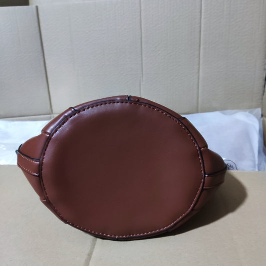 Z Vintage Stitching Round Pumpkin Niche Handbags