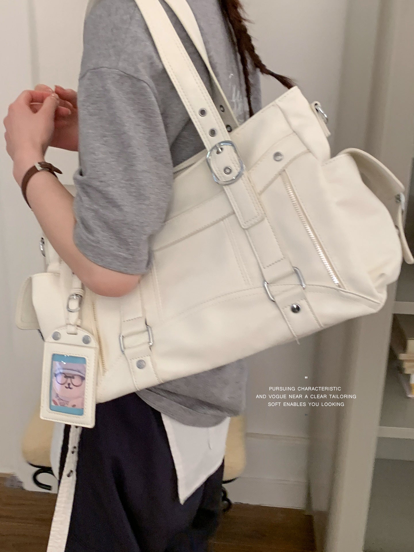 Women's Korean Style Large Capacity Underarm Simple Tote Bag