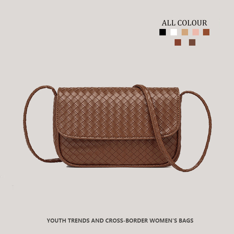 Women's Embossed Weaving Large Capacity Fashion Korean Women's Messenger Bag