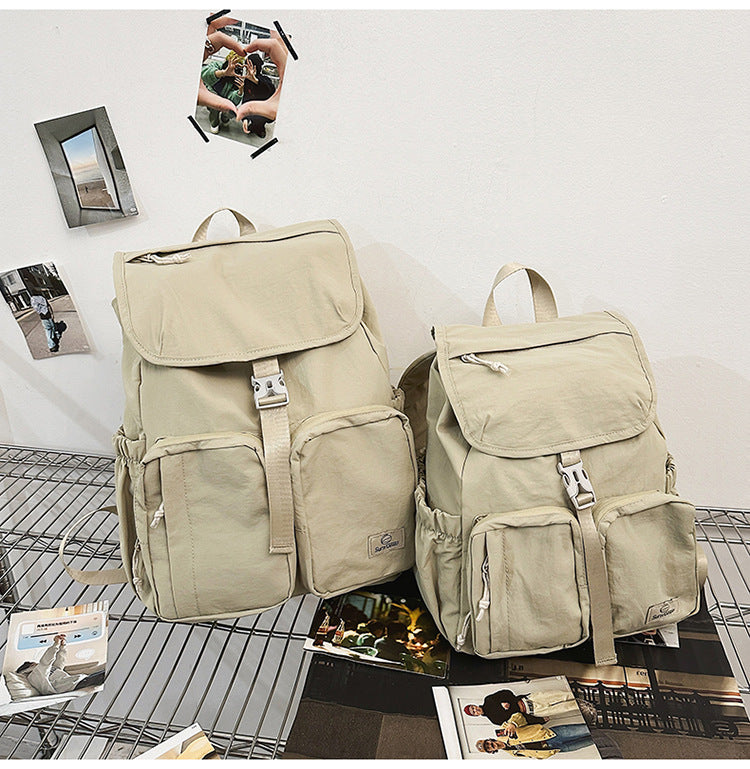 Mountain Minimalist Female Drawstring Niche College Lightweight Leisure Backpack