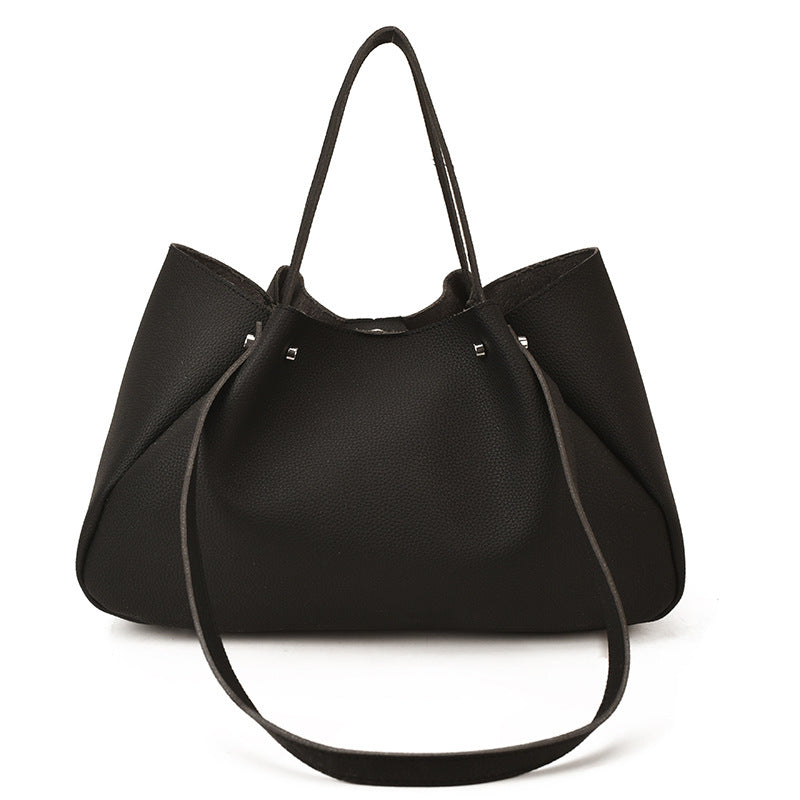 Women's High-grade Lychee Pattern Fashion Style Design Handbags