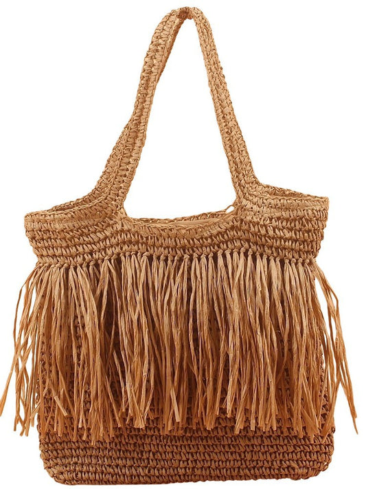 Women's Tassel Hand-woven Seaside Holiday Fashion Large Capacity Women's Shoulder Bag