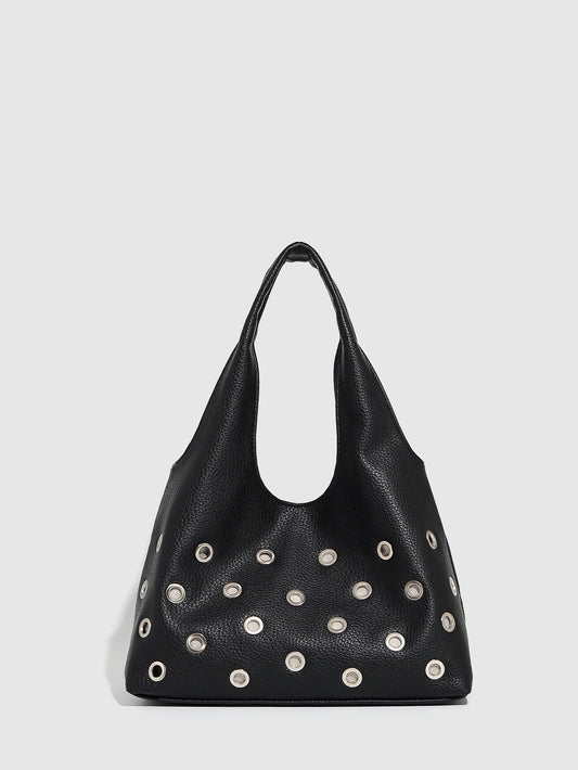 Women's Rivet Underarm Commuter Large Capacity Hollow Women's Shoulder Bag