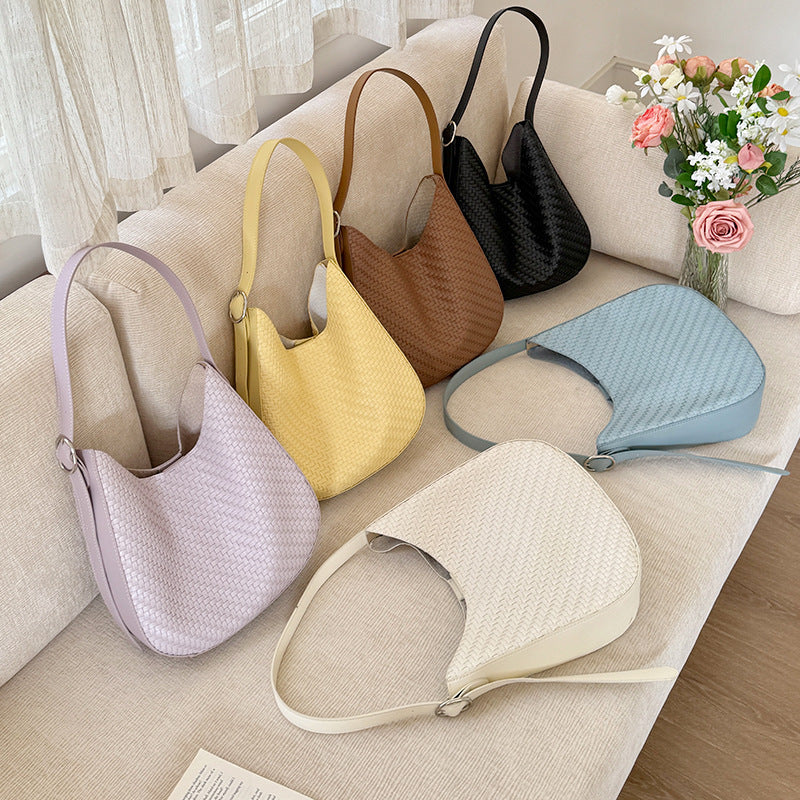 Women's Woven Pattern Three-dimensional Advanced Texture Women's Shoulder Bag