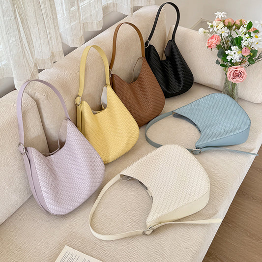 Women's Woven Pattern Three-dimensional Advanced Texture Women's Shoulder Bag