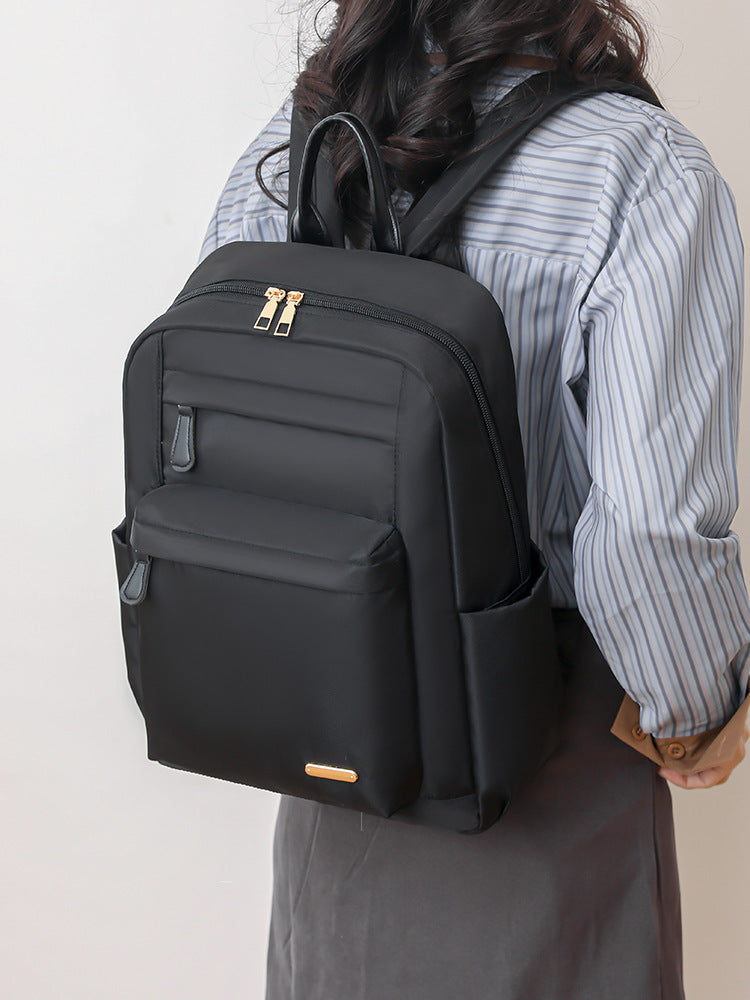 Women's Fashionable Nylon Cloth Lightweight Solid Color Backpacks