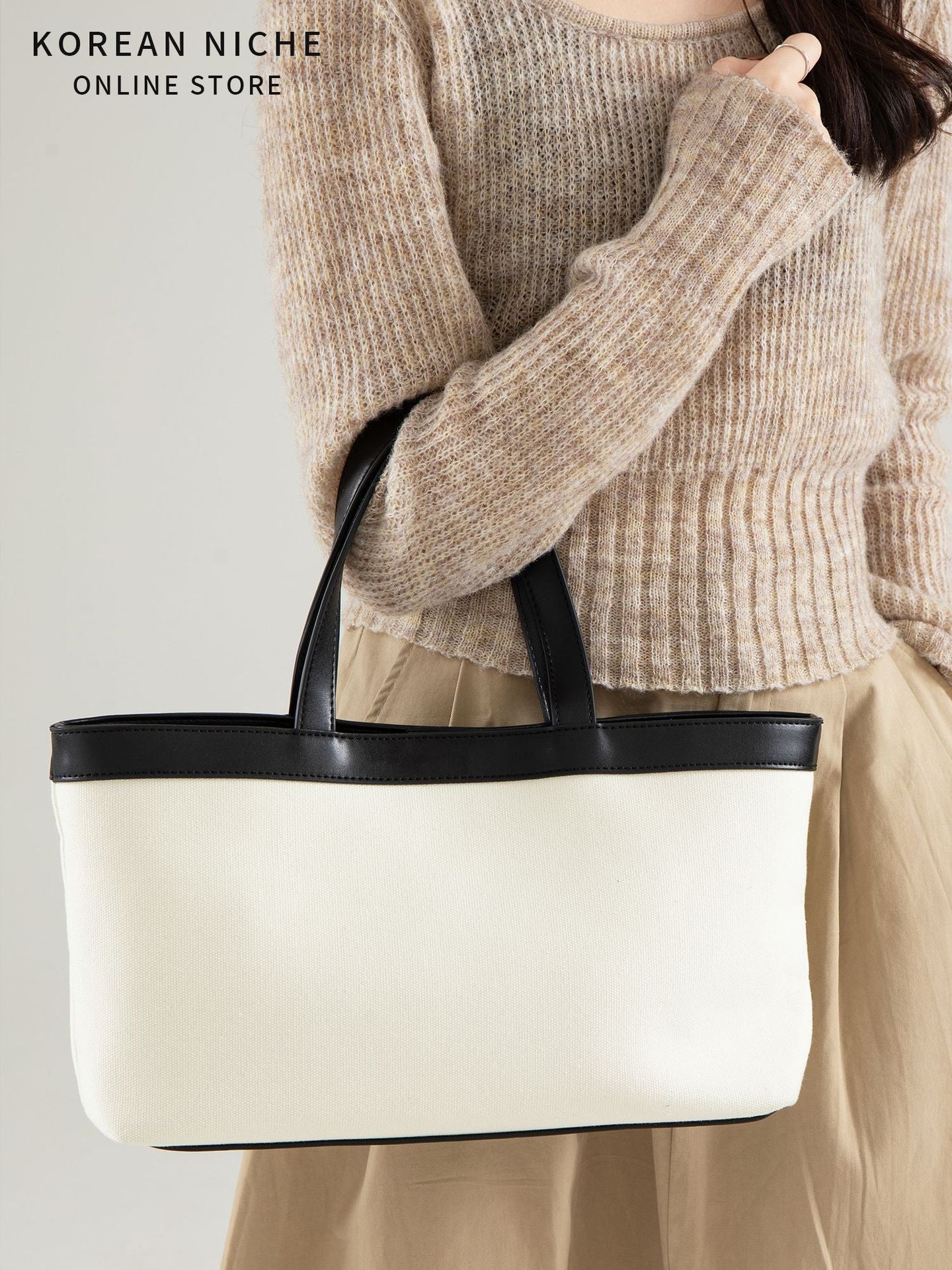 Color Large Capacity Totes Korean Niche Design Trendy Versatile Female Tote Bag