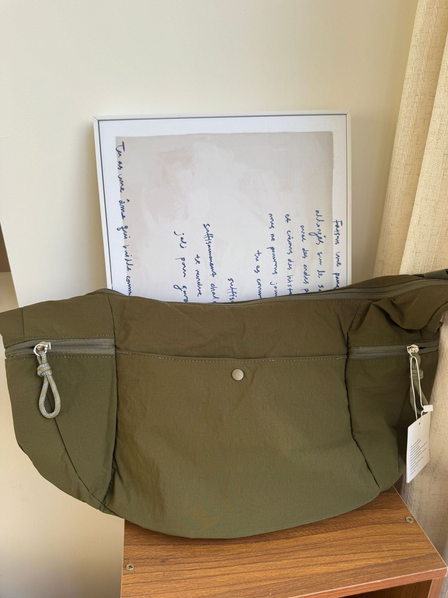 Women's & Men's Large Croissant Dumpling Capacity Versatile Lightweight Tote Bag