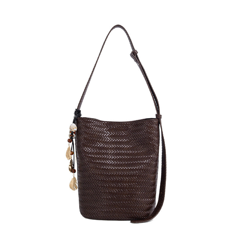 Niche Knitting Retro Affordable Luxury High-grade Bucket Bag