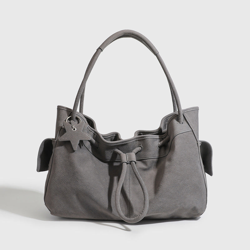 Women's High-grade Pleated Portable Large Capacity Totes Beam Tote Bag