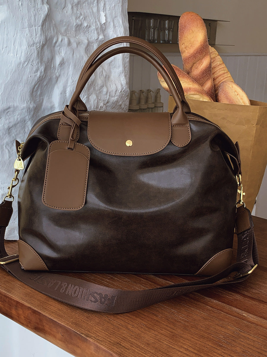 Women's Large Capacity Commuter Fashion Portable Light Luxury Retro Style Bags