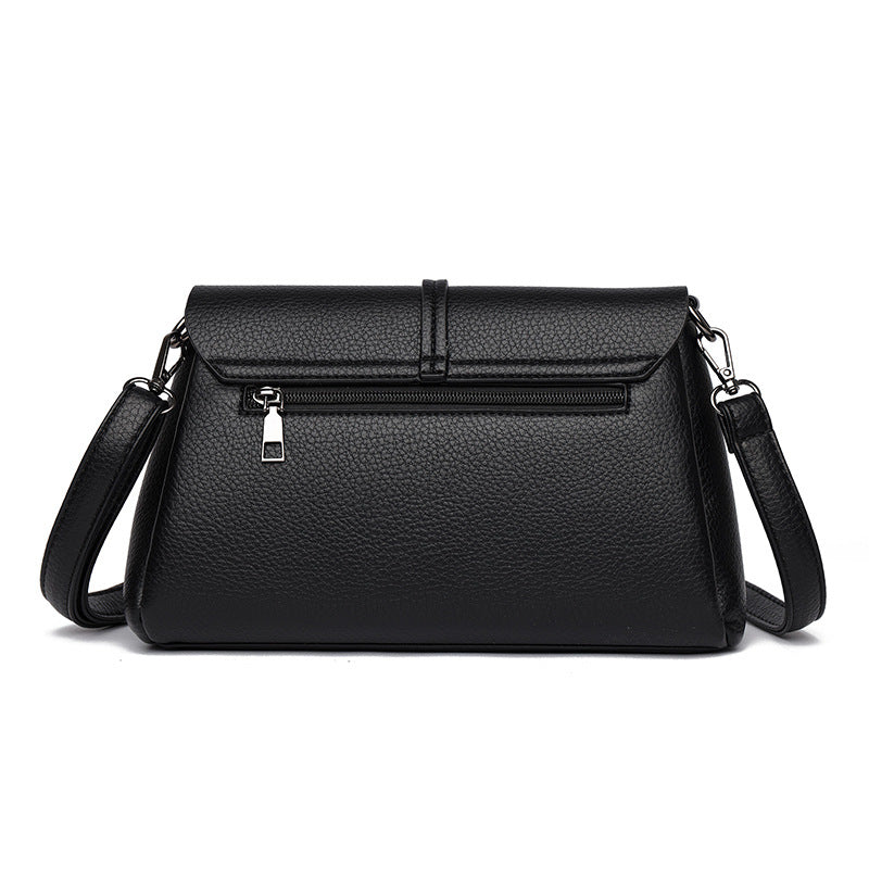 Women's Capacity Soft Leather Versatile Mom Solid Women's Handbag