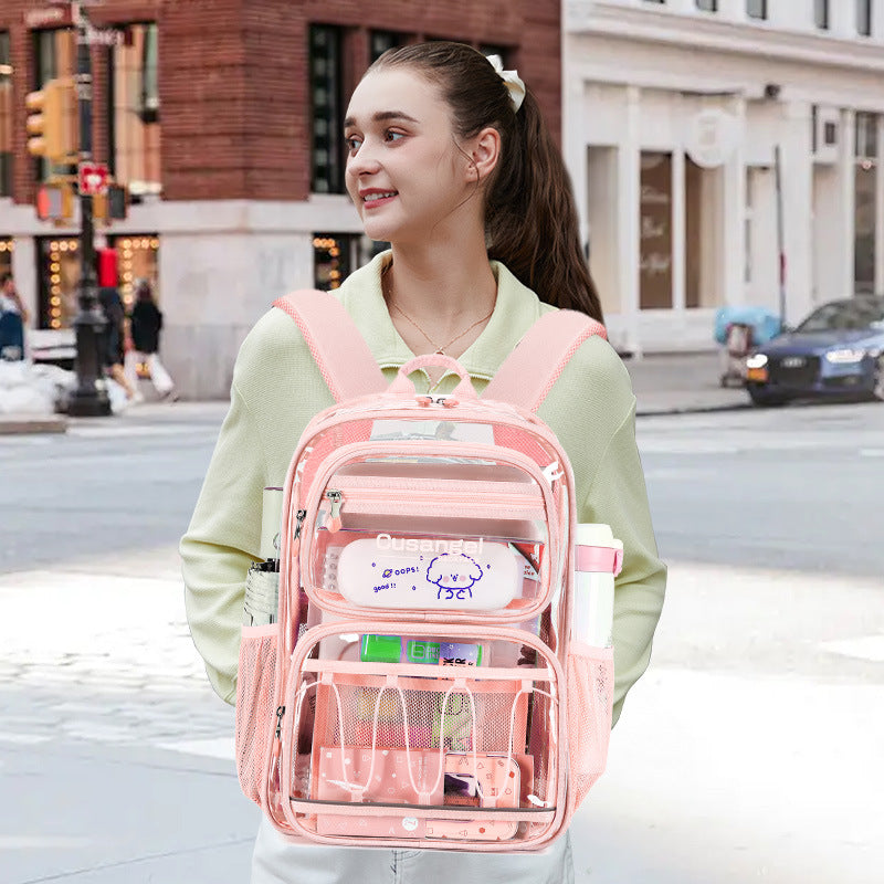 Women's Transparent Large Capacity Storage Jelly Leisure Backpack