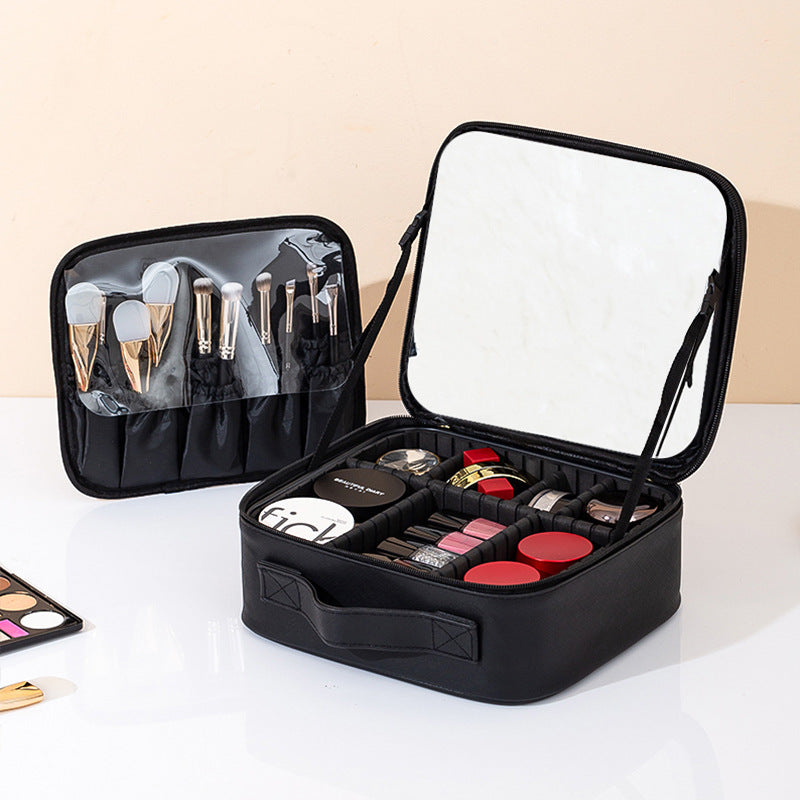 Box With Light Mirror Large Capacity High-grade Makeup Bag