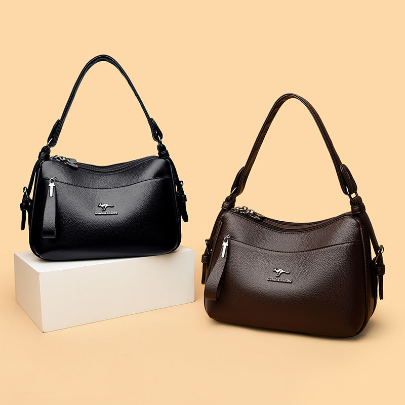 Women's Soft Leather Underarm Large Capacity Mother Women's Messenger Bag