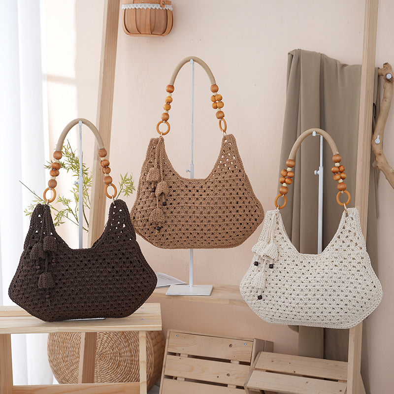 Women's Woven Spring Idle Style Hollow Underarm Women's Handbag
