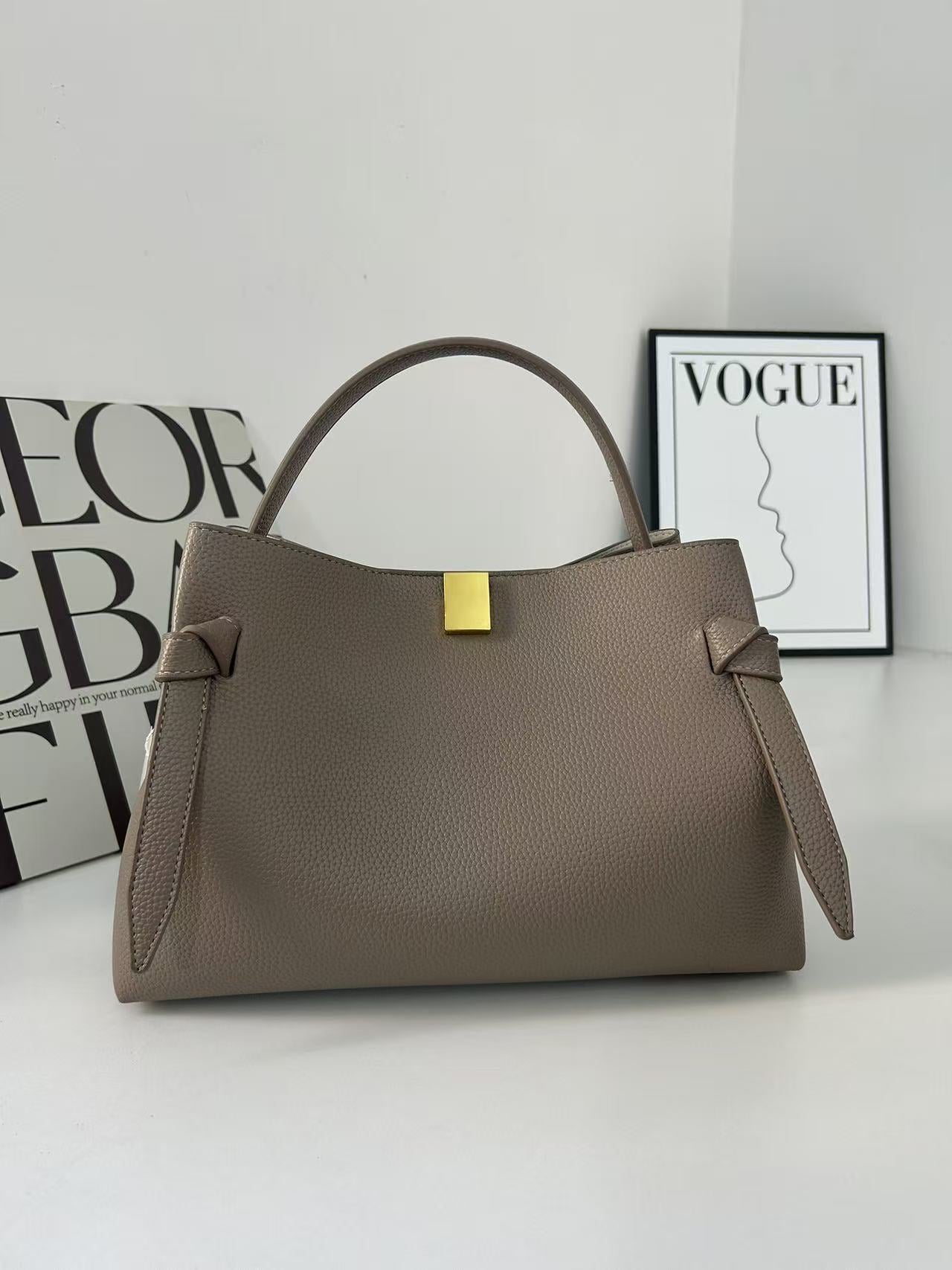 Pan-fried Meat Dumplings Authentic Leather Tactile Feel Women's Handbag