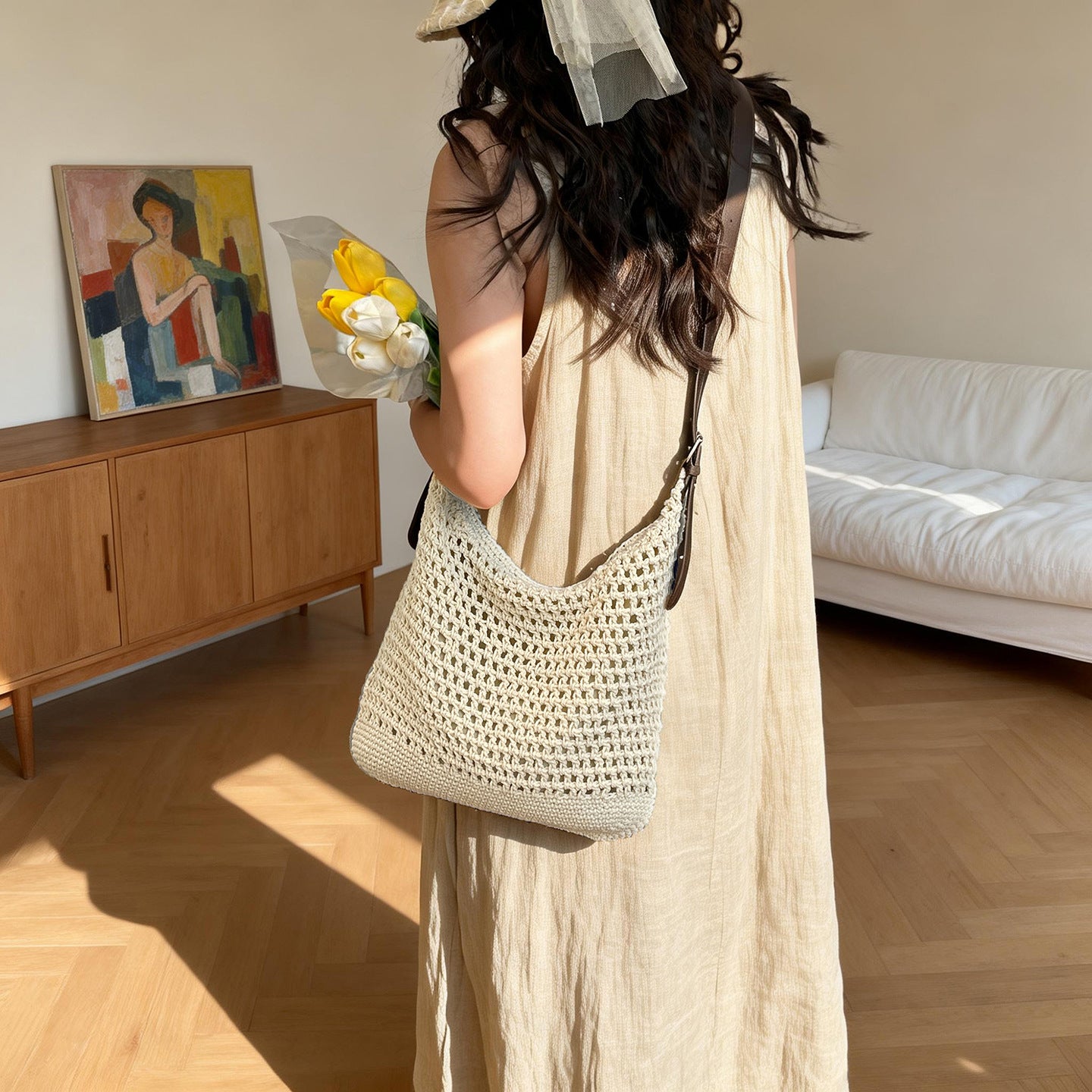 Women's Korean Style Summer Fashion Large Capacity Underarm Bag