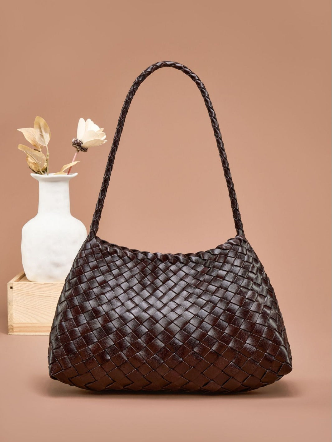 Model French Fashion Handmade Genuine Leather Women's Shoulder Bag