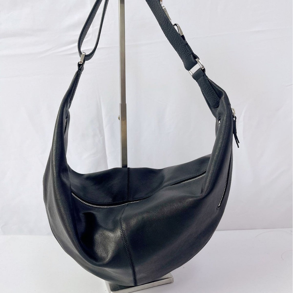 High Version Quiver Layer Cowhide Texture Dumpling Genuine Leather Underarm Bag
