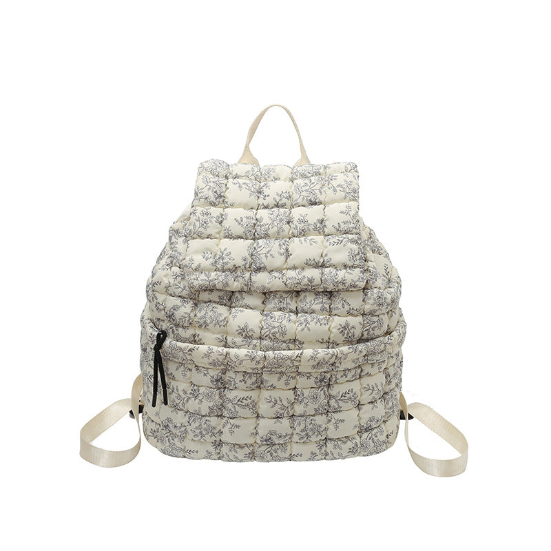 Women's Fashion Commuter Large Capacity Fluffy Plaid Backpacks