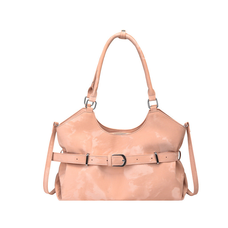 Women's Korean Style Niche Locomotive Trendy Commute Tote Bags