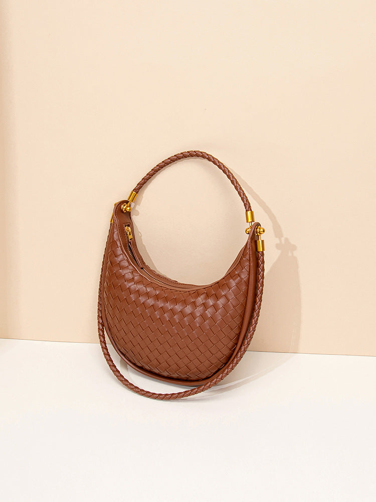 Women's Woven High Sense Selenodont One Retro Fashion Underarm Bag