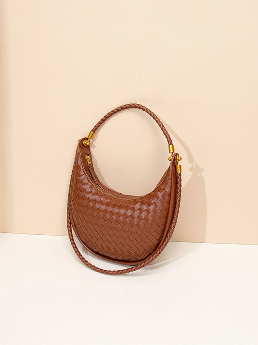 Women's Woven High Sense Selenodont One Retro Fashion Underarm Bag