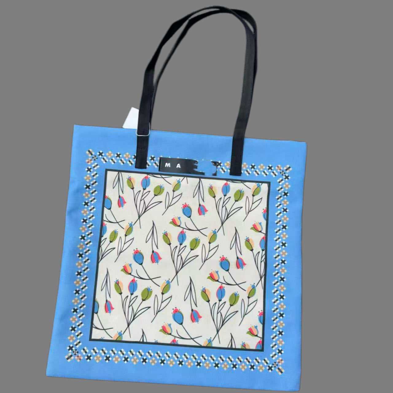 Women's Two-color Flower Model Canvas Leisure Shopping Women's Handbag