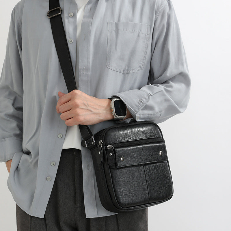 Men's Soft Cowhide First Layer Street Men's Bags